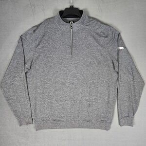 FootJoy Half 1/2 Zip Pullover Mens 2XL Stretch Performance Golf Gray EUC